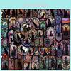 50 Gothic Edition Dark Cat Stickers Decorate Guitar Notebook Luggage Waterproof And Wholesale