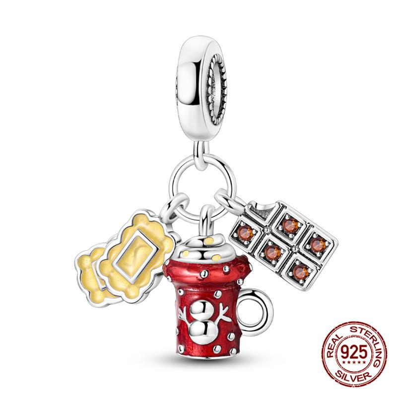 Fit Originalbracelet Coffee Collection Beaded Candy Coffee Pendant Charm Diy Jewelry Making Women Giftcopper