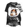 Halloween Shirts for Women Cute Shirt Fall Tshirt Gradient Graphic Tees Casual Short Sleeve Tops