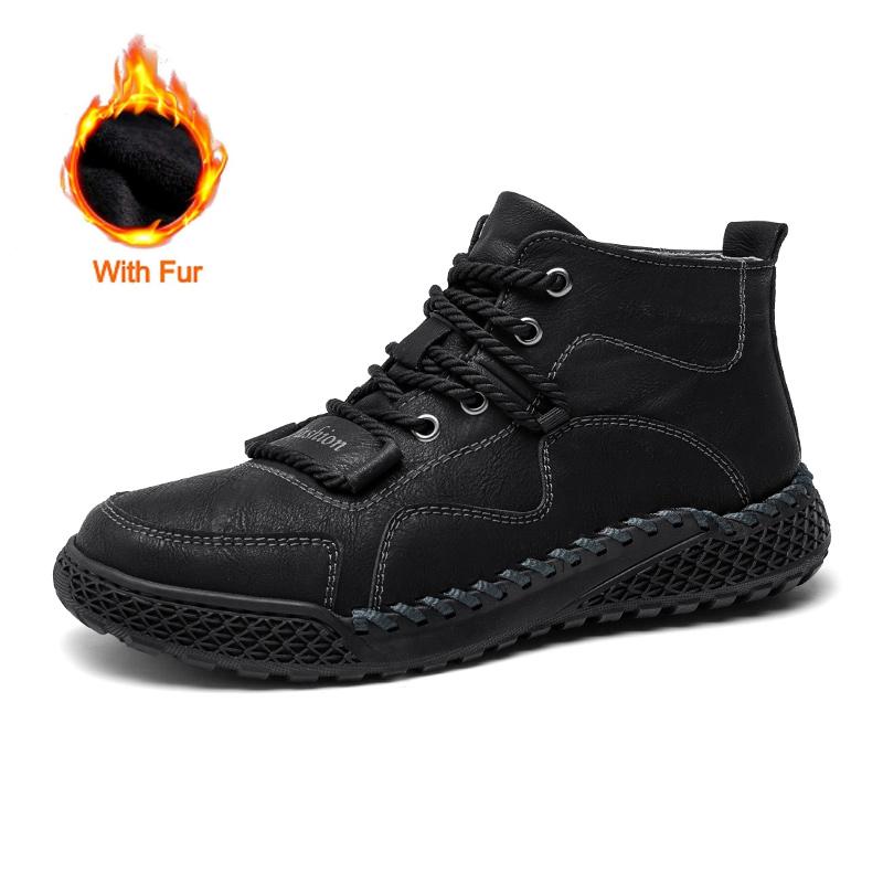 Fashion Handmade Leather Casual Men Shoes Design Sneakers Lightweight Breathable Versatile Men Outdoor Walking Shoes Plus Size 38-46