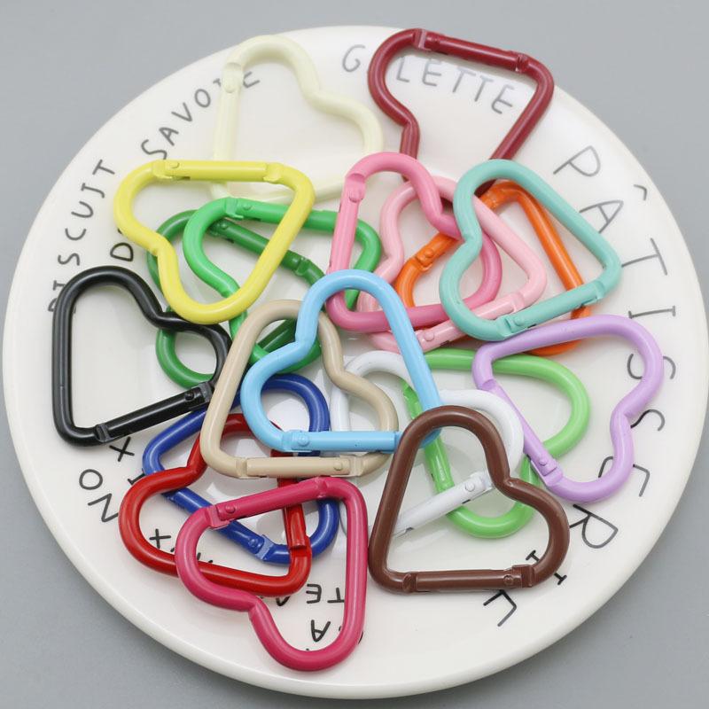 Heart-shaped Aluminum Carabiner Keychain Clip Outdoor Tools Water Bottle Keyring Hook Hanging Buckle Travel Kit Accessories