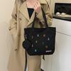 Fashion Letter Print Tote Bag for Women, Large Capacity Casual Shoulder Handbag, Student and Daily Use Shopping Bag