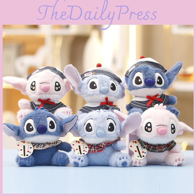 Stitch Plush Toy Keychain With Scarf And Trench Coat Design For Kids And Collectors