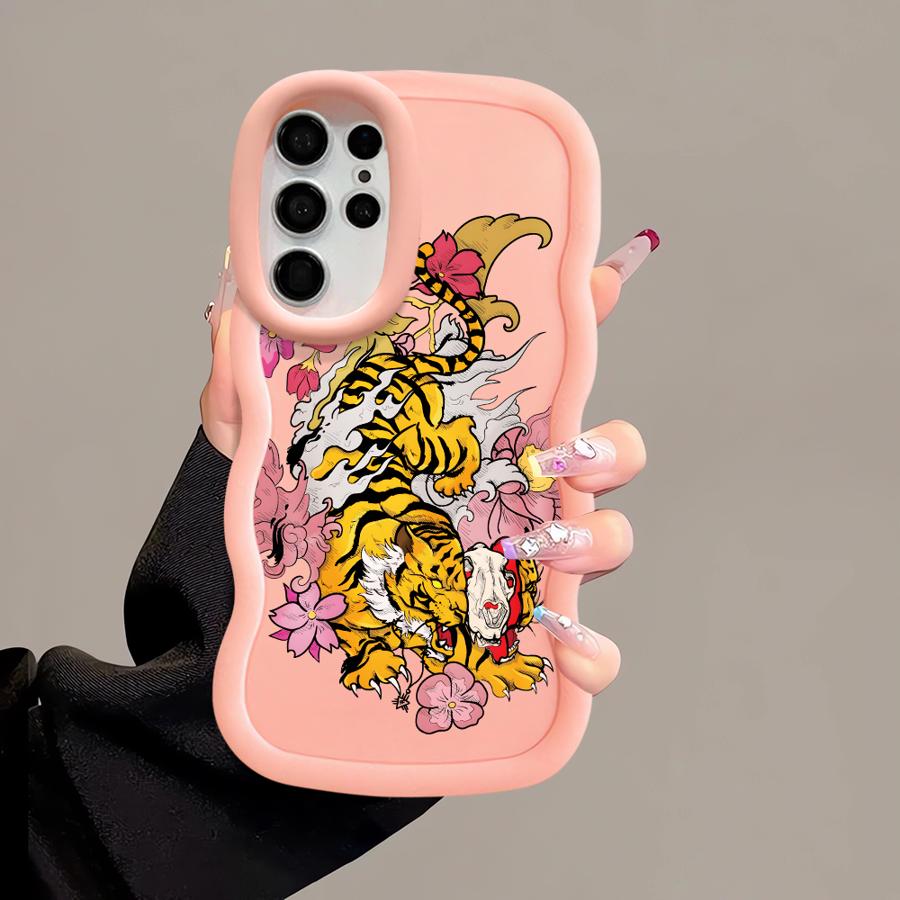 Flower Tiger Soft Phone Cover Case for Samsung Galaxy S23 Plus A26 A25 S22 Ultra S25 S24 S21 S20 FE A34 A54 A24 A36 A55 A35