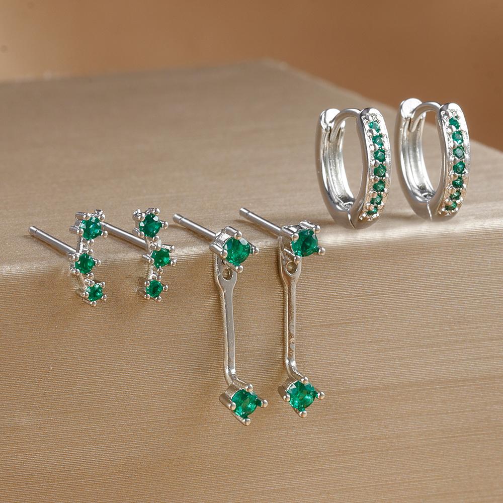 3 Pairs S925 Needle Minimalist Earrings Set Hoop Ear Climber for Multi Piercings Dainty Everyday Ear Stack Gifts for Women Girls