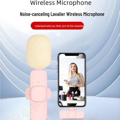 K9 Lavalier Wireless Microphone - Pink, White, Black, Rose Red, Dual Channel for Live Broadcasts, Interviews, Teaching