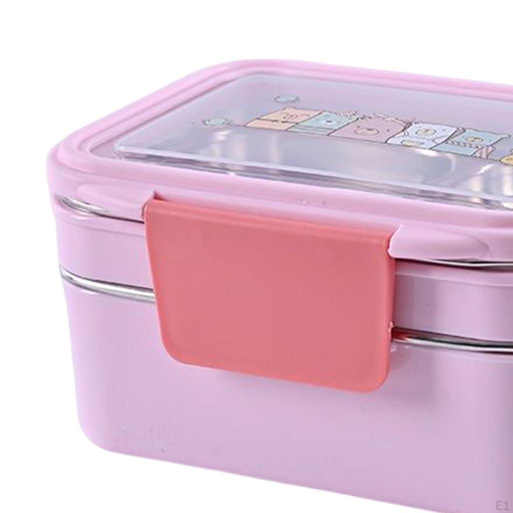 2 Layer Stainless Steel Bento Box, Large Capacity Lunch Container Food Storage Containers Picnic