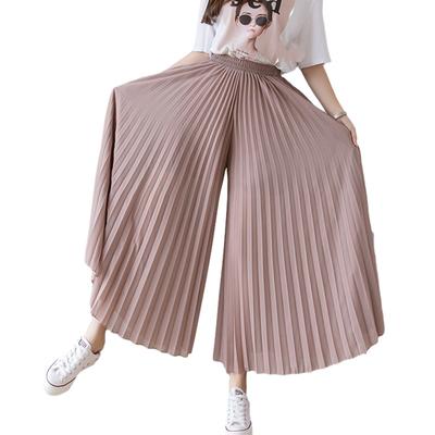 RoyzTocz Pleated Skorts for Gaucho Wide Leg Flared Long Loose Clothing Women, Pants, Pants, Pants, Pants, Culottes, Casual, Stylish, Leg-Lengthening,