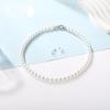 [ACCE FANJI] Pearl Necklace and Earrings, 8mm Pearl, 45cm, S925 Sterling Silver, for Formal Occasions, White, Brand