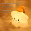 Star Dormitory Silicone LED Night Light, Warm Color, Cute Bedside Atmosphere Lamp, Sleep Companion, Tap To Illuminate.