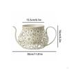 Metal Planter with Saucer Wrought Iron Look Decorative Flower Pot Vintage Style for Gardeners,