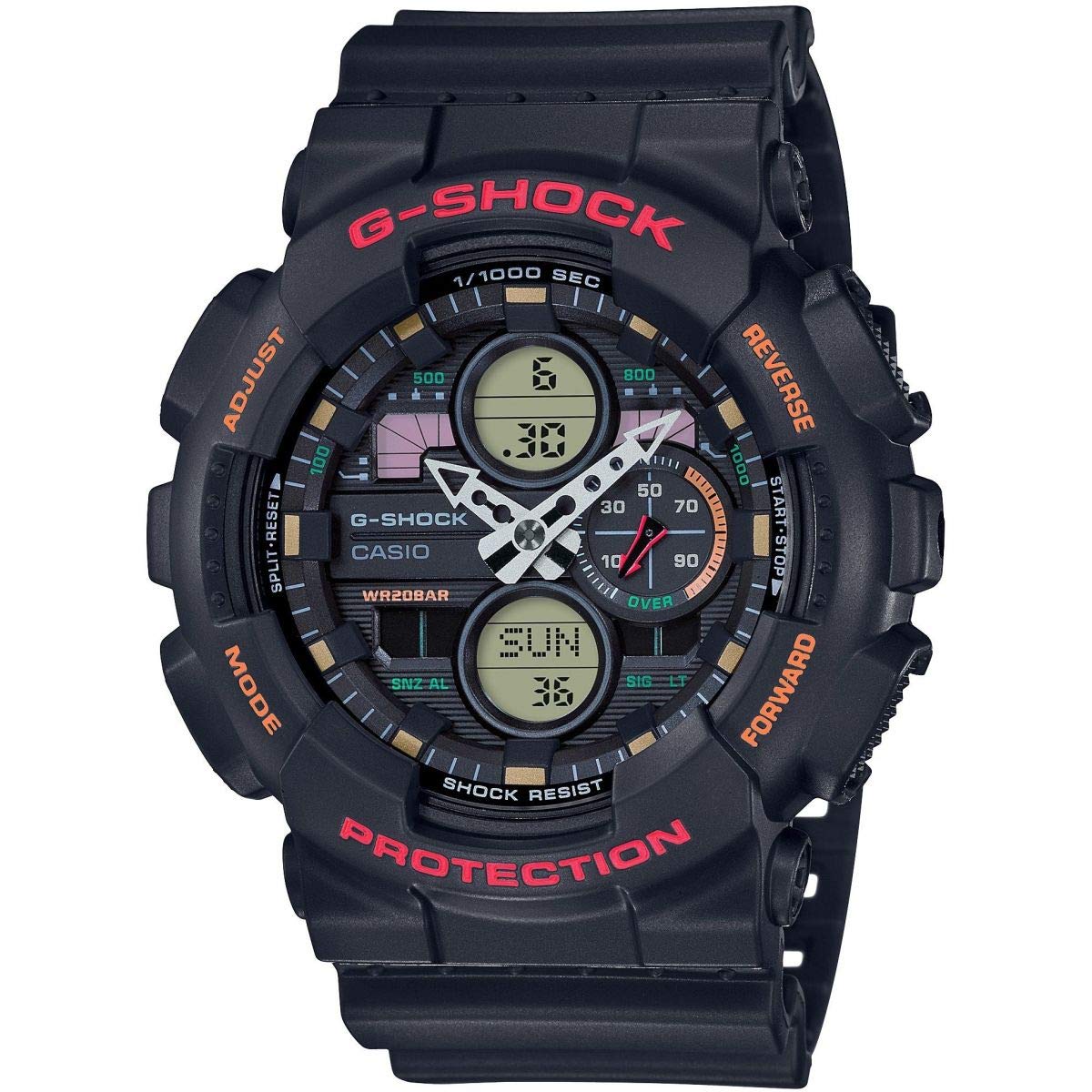 

Casio Quartz Watch Analog Digital Display Resin Strap Strap Men s GA-140-1A4,