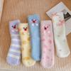 Cute Eyes Plush Dot Socks Soft Thicken Warm Socks Ins Sleeping Socks Women  Girls