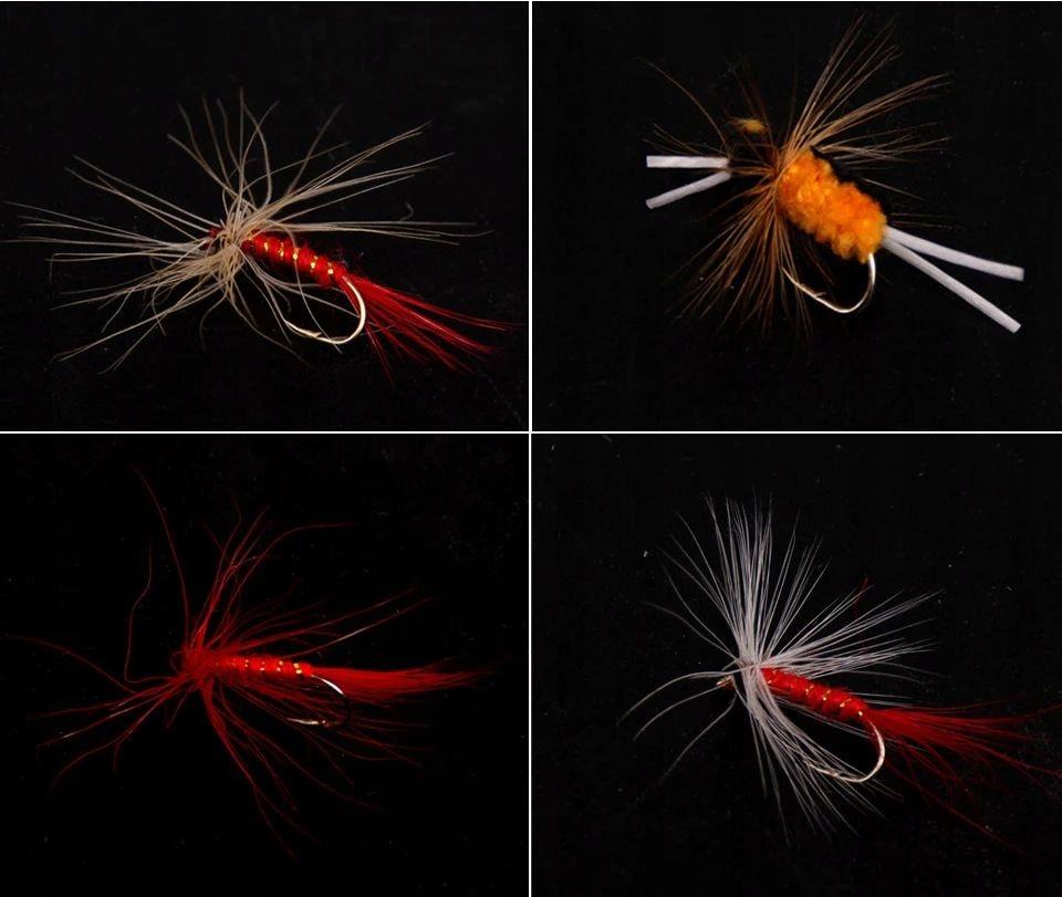 Fly Bait Set Trout Grayling Salmon Barbel Roach Nymph Mayflies 120 Pcs Case