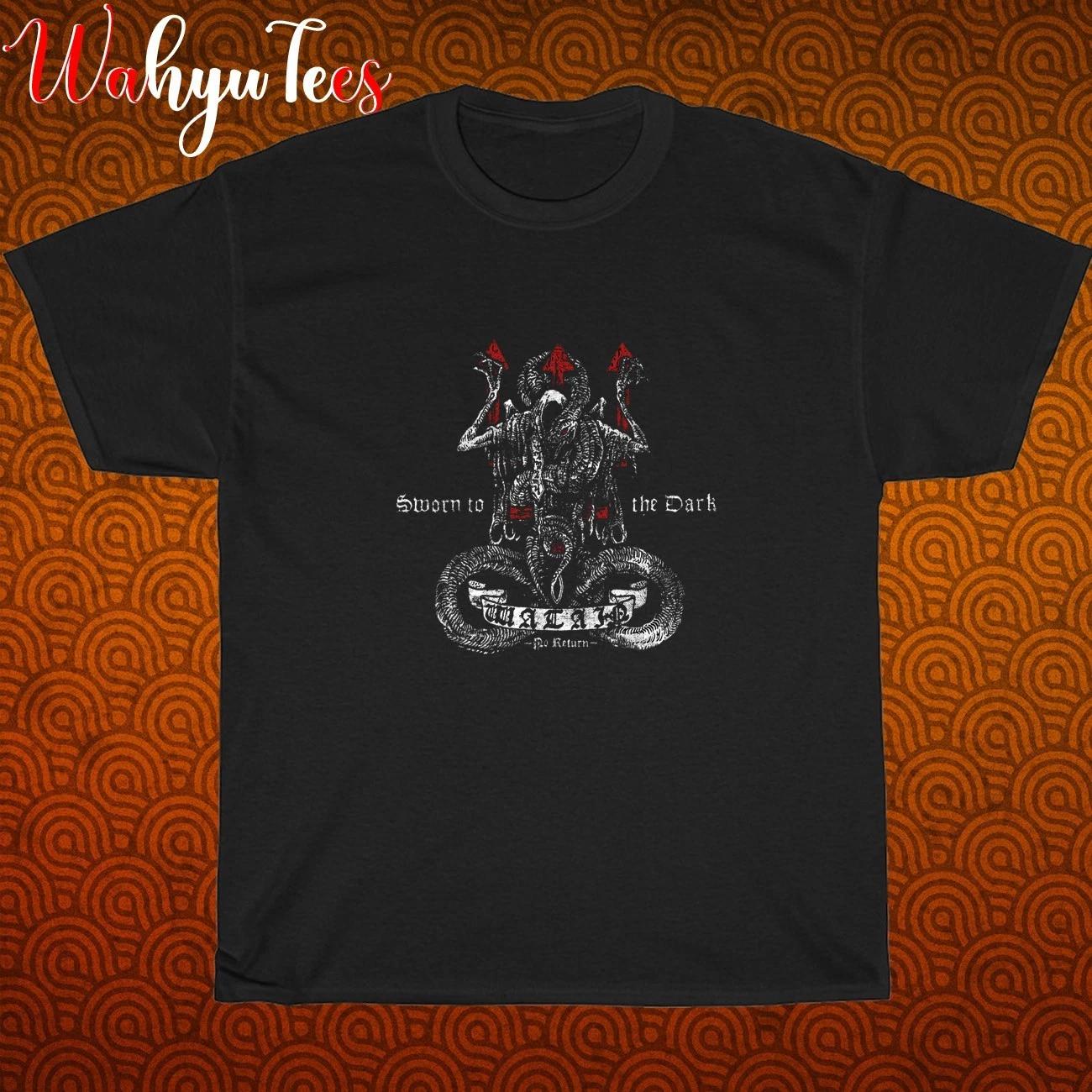 Новая черная/темно-синяя унисекс футболка WATAIN Sworn to The Dark с логотипом, размеры S-5XL XXL