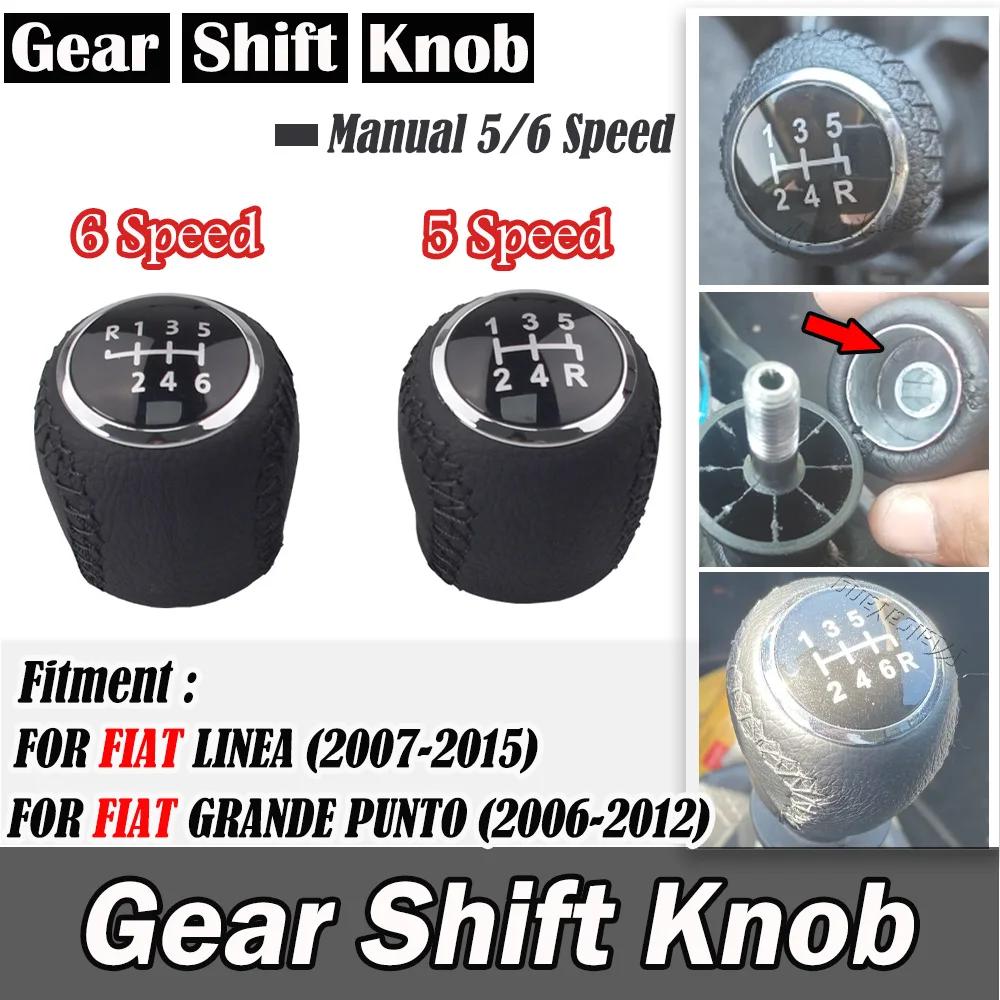 For Fiat Grande Punto Linea 2007 2008 2009 2010 2011 2012 New 5 Speed Manual Car Shifter Boot Gear Shift Knob Head Lever