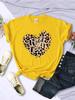 Fashion Leopard Wild At Heart Women'S Tshirt Cotton Breathable Short Sleeve Casual Comfortable Clothing Cotton Oversized T Shirt