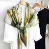 Elegant Temperament Fresh Plant Silk Scarf Shawl Silk Scarf Women'S Square Scarf Silk Women'S Mulberry Silk Silk Scarf Shawl