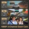 Car Dvr WIFI Video Recorder Dashcam 3 Channel 1080P Dash Cam for Cars GPS Rear View Camera for Vehicle Black Box Car Accessories