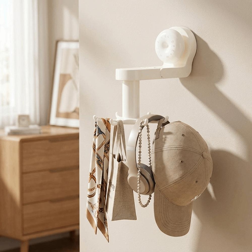 Space-Saving Kitchen Rotating Hook Six-Claw Suction Cup Hook Home Organization