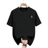 Spring and Summer New Retro Letter Logo Handpainted Graffiti Fun Print Round Neck Mens Womens Casual Short Sleeved Tshirt