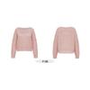 Women S V Neck Off Shoulder Knit Sweater Solid Color Casual