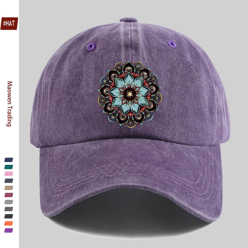 Pc Colorful Mandala Pattern Printed Baseball Cap Soft and Comfortable SpringSummer Fashion Design Sun Hat Comfortable and Li