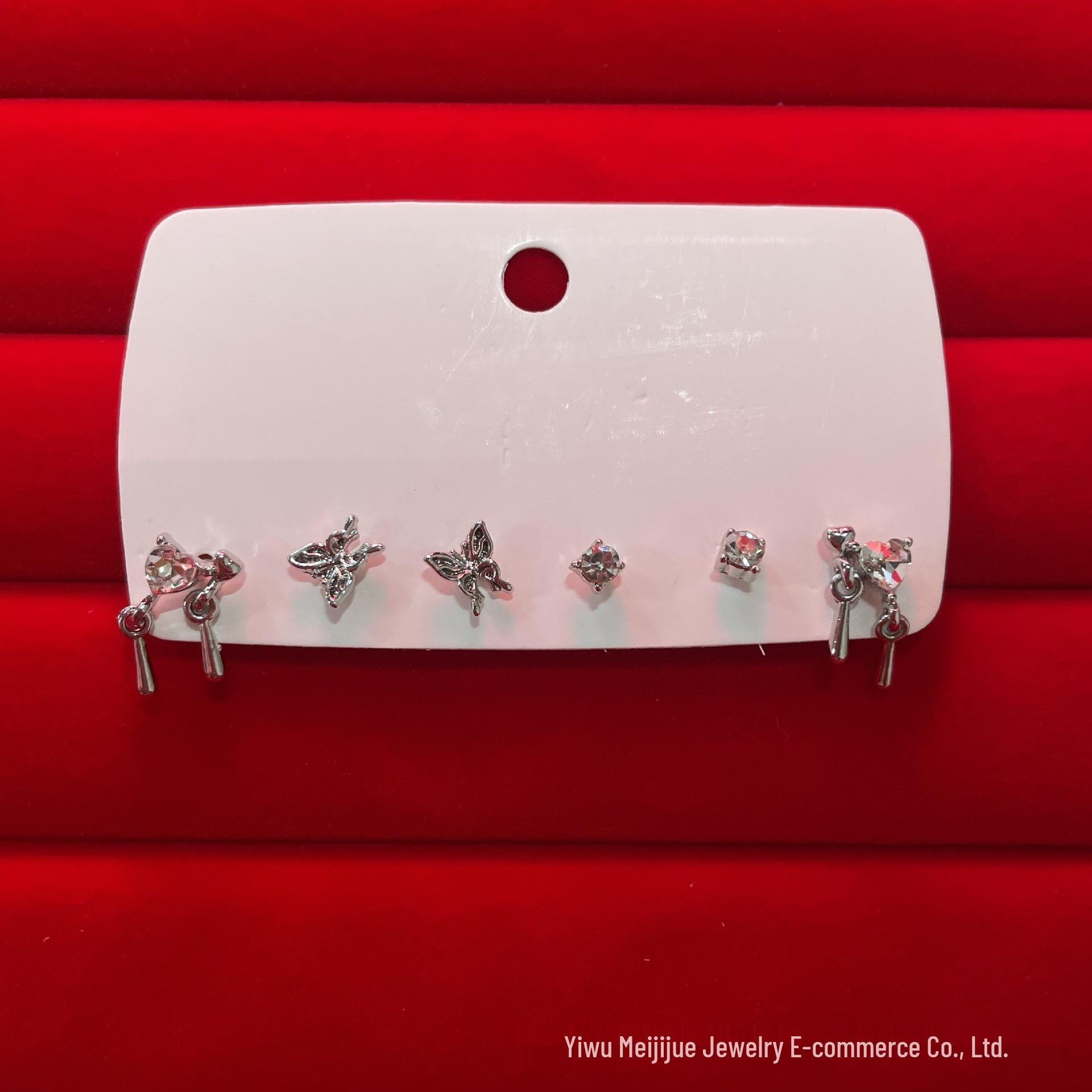 Miki Jewelry Bowknot Tassel Stud Earrings - High-End Korean Fashion Trend