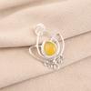 Yellow Cat's Eye Gemstone 925 Sterling Silver Jewelry Handmade Designer Pendant PP-38-44