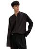 Men's Early Autumn Trendy Korean Ice Silk Long Sleeve Shirt