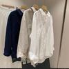 Retro Old Money Style Linen Sun Protection Shirt Coat Women Summer Thin Loose Cotton Linen Breathable Blouse Tops