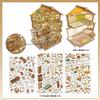 Kawaii 3D Bakery Landscape Sticker DIY Pocket Cabin Scene Festival Gift