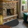 Fireproof Hearth Rugs Fireplace Rug Half Round Floor Rug 2-Layer Fiberglass Non-slip Fireproof Mat Stove Indoor Outdoor