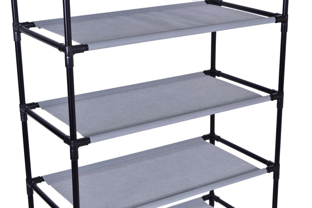 Lea Grey Textile Shoe Cabinet