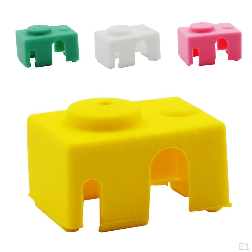 3D Printer Silicone Wrap Case Sock Cover Protector For V6 PT100 Block Yellow