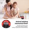 Ladybug Mechanical Timer 360 Degree Rotating Kitchen Countdown Clock Productivity Timer Cute Desk Decor for Cooking Studying