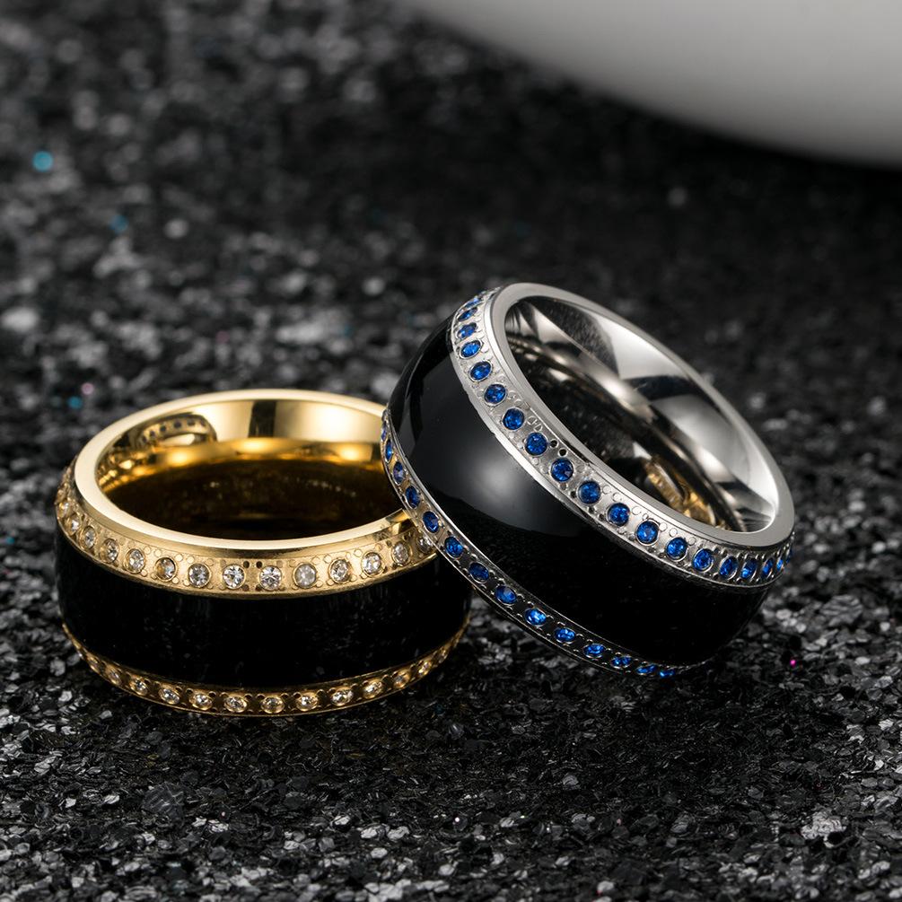 

Qianfeng Jewelry Новое кольцо из титановой стали с бриллиантами для мужчин 7#