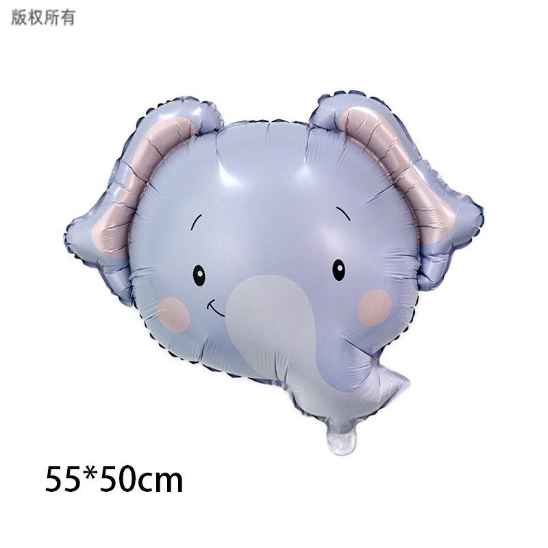 Cartoon Animal Head Balloons Monkey Lion Tiger Zebra Giraffe Balloon for Birthday Party Decoration Jungle Party Decoration Gift