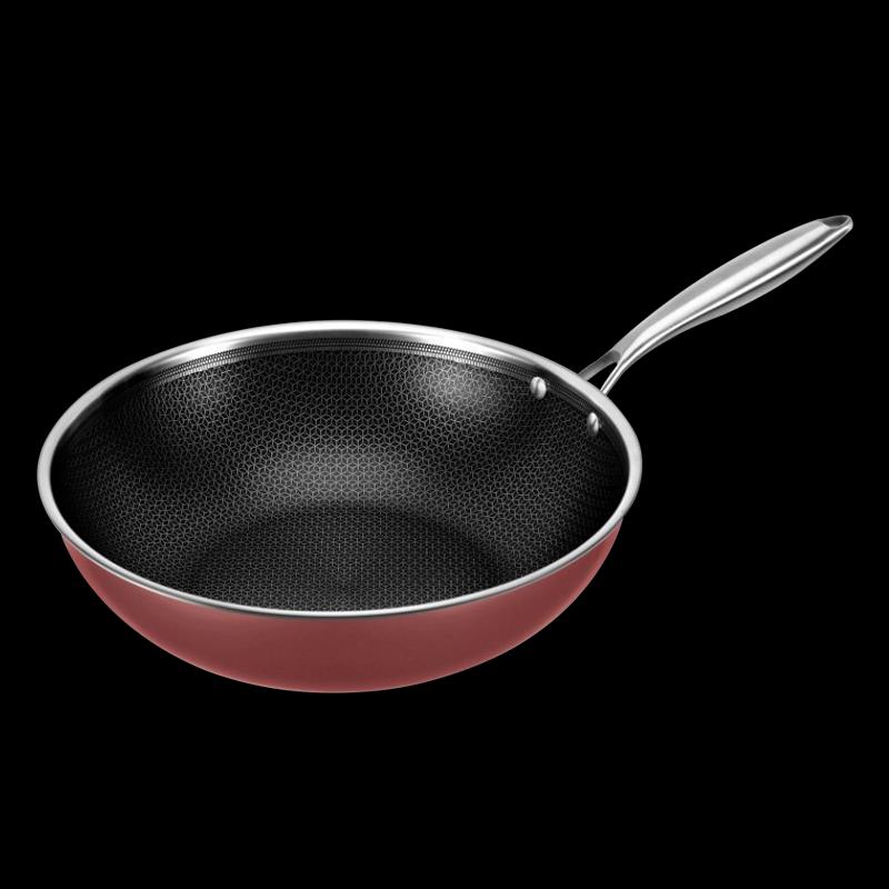 SUPOR 30cm Less Smoke 316 Stainless Steel Wok