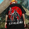 3d Japanese Samurai Print Men's T-Shirt Summer Fashion Casual T-Shirt For Men Street Trend Oversized Tees Half Sleeve Pullover