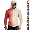 Men's Casual Raglan Sleeve Hooded Long Sleeve Sun Protection Jacket with Halloween Print Full Zip Front Lightweight