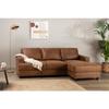 4-seater Right-hand Corner Sofa - Vintage Brown Fabric - Contemporary - L 215 X D 140 X H 86 Cm - PAUL