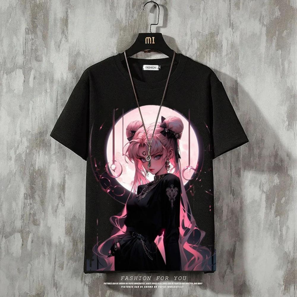 Anime Pánské tričko Retro Street Tričko s krátkým rukávem Pro muže Neformální 3D tisk Léto Top Prodyšné Volné Pánské oblečení