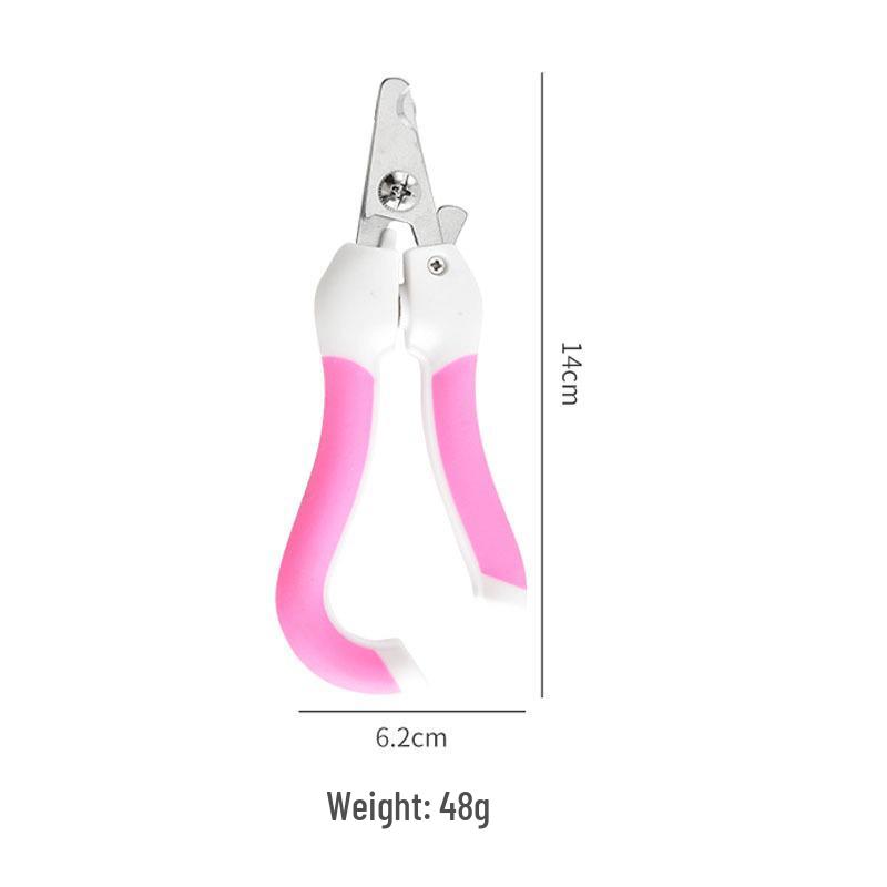 Pet Nail Clippers with Safety Guard and Bent Handle for Cats & Dogs