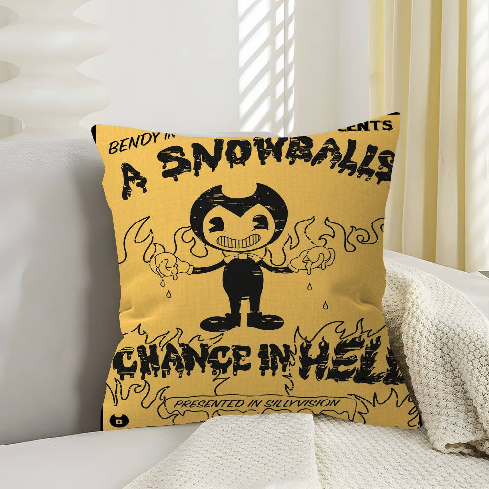 BBendy AAnd The IInk MMachine Decorative Room Aesthetics Pillow Case Home Decor Bedroom Sofa Bed Couch Pillow Cover x