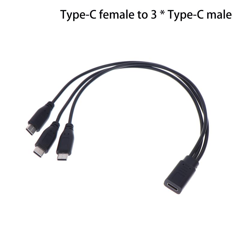 Usb C Splitter Cable Type-C / Micro Usb Extension Cord 1 To 3 Port Multiple Devices Charging Cable 01