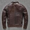 Heavy Industry M65 Jagd Rindslederjacke Herren Werkzeug Vintage Rot Braun Echtleder MäntelÜbergröße