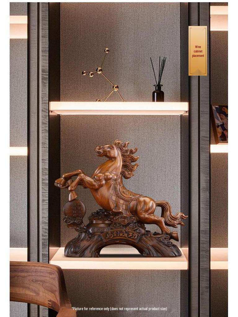 Zodiac Horse Ornament: Wealth-Attracting Decoration for Office, Living Room, Wine Cabinet, or Desk