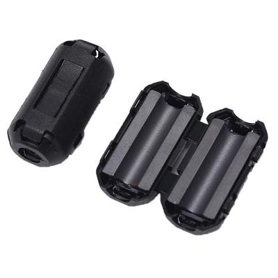 2Pcs Schwarz 5Mm Clip-Auf Lärm Ferrit Kern Ring Perle Filter Rfi Emi Kabel Clip