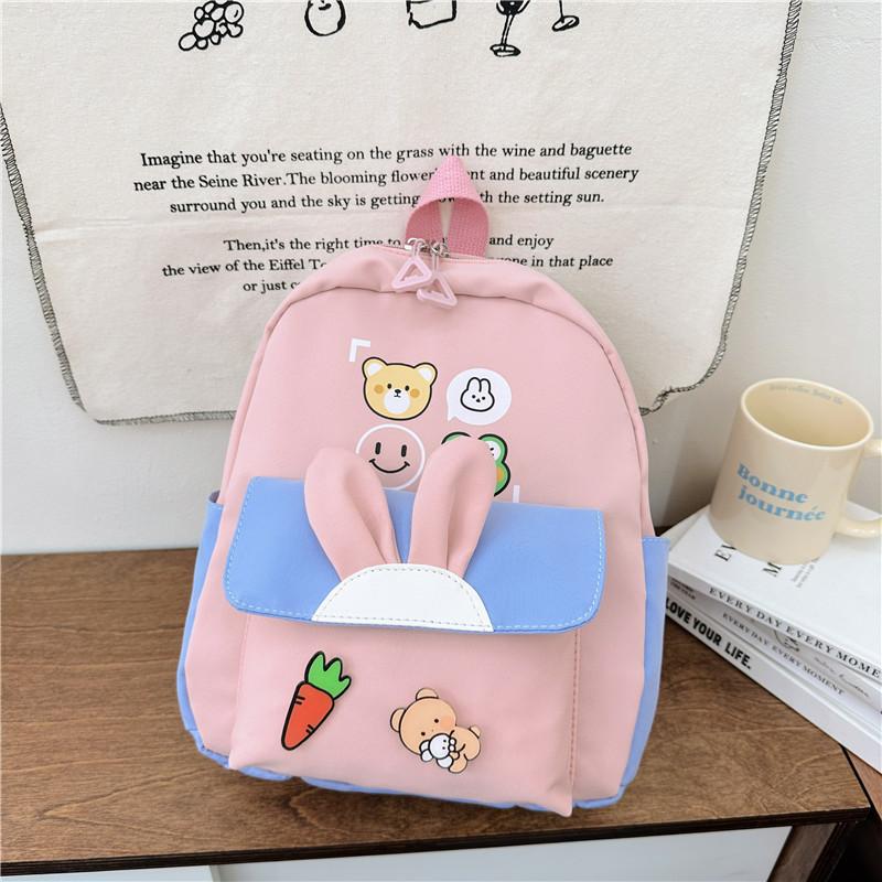 Backpack Cartoon Rabbit Ith Soft Nylon Fabric And Animal Print Children For